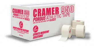 Cramer Products Athletic Tape Cramer® 950 Porous Cotton 3/4 Inch X 10 Yard White NonSterile