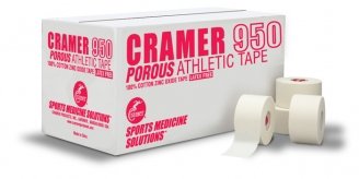 Cramer Products Athletic Tape Cramer® 950 Porous Cotton 1 Inch X 15 Yard White NonSterile