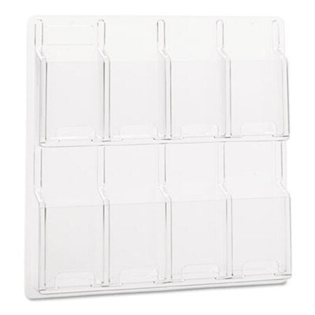 Safco® Reveal Clear Literature Displays, 8 Compartments, 20.5w x 2d x 20.5h, Clear