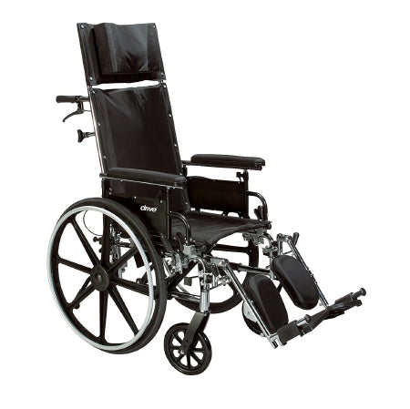 Drive Medical Lightweight Wheelchair drive™ Viper Plus GT Dual Axle Full Length Arm Flip Back / Removable Padded Arm Style Black Upholstery 18 Inch Seat Width 300 lbs. Weight Capacity