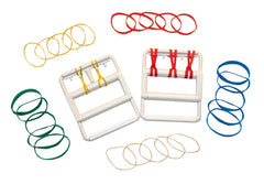Fabrication Enterprises Rubber Band Hand Exerciser CanDo® Tan / Yellow / Red / Green / Blue 2X-Light to Heavy Resistance
