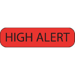 Precision Dynamics Pre-Printed Label MedVision® Warning Label Red Paper High Alert Black Alert Label 3/8 X 1-7/16 Inch - M-841059-4493 - Roll of 1