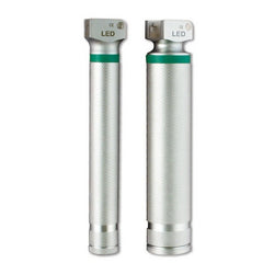 Sun Med Handle GreenLine® Penlite, Chrome Plated Brass, Autoclavable, 2 "AA" Batteries, Latex-free, Satin Finish For Green System Fiber Optic Blades