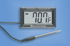 PANTek Technologies LLC Digital Laboratory Thermometer Fisher Scientific™ Traceable® Fahrenheit / Celsius -58° to +572°F (-50° to +300°C) Stainless Steel Probe Wall Mount Battery Operated