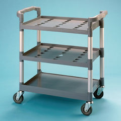 Patterson Medical Supply Mobile cart 16 X 25 X 29 Inch Gray Holds up to 18 Weights