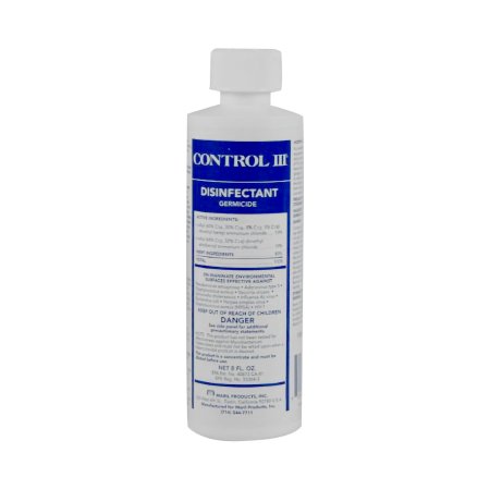 Maril Products Control III® Surface Disinfectant Cleaner Ammoniated Liquid Concentrate 8 oz. Bottle Mild Scent NonSterile - M-842176-4166 - BT/1