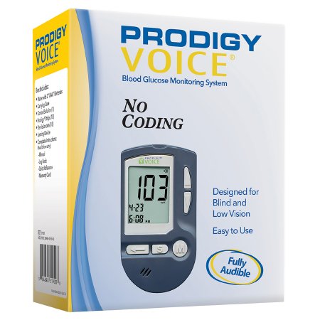 Prodigy Diabetes Care Blood Glucose Meter Prodigy® 7 Second Results Stores Up To 450 Results , 7 , 14 , and 30 Day Averaging No Coding Required