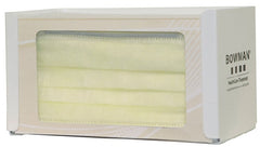Bowman Manufacturing PPE Dispenser BOWMAN® Wall Mount 1-Box Capacity White 4.13 X 4.25 X 7.56 Inch Cold Rolled Steel