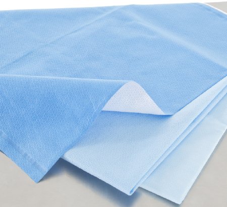 O&M Halyard Inc QUICK CHECK* H500 Sterilization Wrap White / Blue 18 X 18 Inch 2-Ply SMS Polypropylene