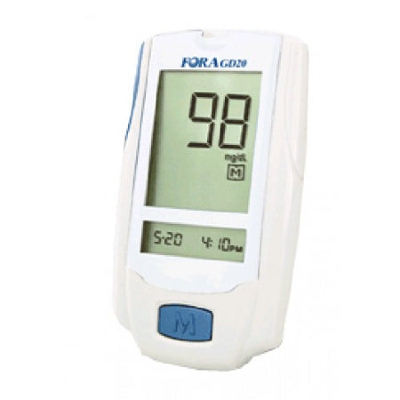 Links Medical Blood Glucose Meter FORA® G 20 7 Second Results Stores Up To 450 Results No Coding Required