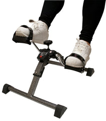 Fabrication Enterprises Pedal Exerciser CanDo® Portable Adjustable Resistance Levels 12 X 17 X 22 Inch Black / Silver