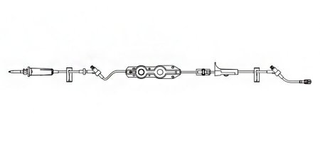 B. Braun Primary Administration Set 15 Drops / mL Drip Rate 129 Inch Tubing 2 Ports - M-843743-2666 - Case of 24