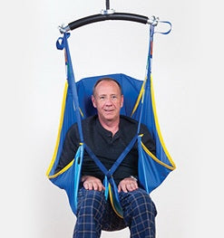 Prism Medical Hammock Sling With Head Support Leg and Shoulder Straps, Color-coded Loops Large 250 to 450 lbs. Weight Capacity