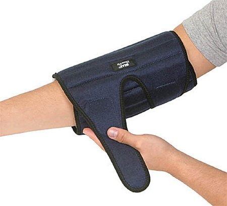 Brownmed Elbow Support IMAK RSI® One Size Fits Most Dual Hook and Loop Strap Closures Left or Right Elbow Blue