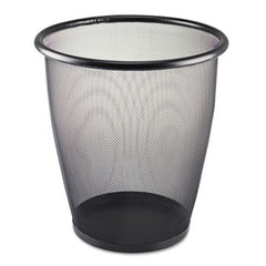 Safco® Onyx Round Mesh Wastebasket, Steel Mesh, 5 gal, Black