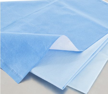 O&M Halyard Inc QUICK CHECK* H100 Sterilization Wrap White / Blue 45 X 45 Inch 2-Ply SMS Polypropylene