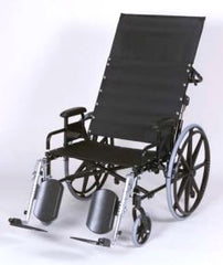 Graham-Field Bariatric Reclining Wheelchair Regency XL 2000 Heavy Duty Full Length Arm Removable Arm Style Swing-Away Elevating Legrest Black Upholstery 34 Inch Seat Width 700 lbs. Weight Capacity