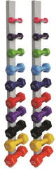 Fabrication Enterprises Dumbbell Set with Storage Rack 20 Piece Set with Wall Rack CanDo® 1 lbs. / 2 lbs. / 3 lbs. / 4 lbs. / 5 lbs. / 6 lbs. / 7 lbs. / 8 lbs. / 9 lbs. / 10 lbs.