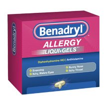 J & J Sales Allergy Relief Benadryl® 25 mg Strength Capsule 24 per Box