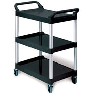 Lagasse Utility Cart Aluminum 33.625 X 18.625 X 37.75 Inch Black - M-848018-3312 - Each