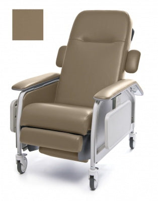 Graham-Field Clinical Care 3-Position Recliner Lumex® Taupe Patriot Plus Fabric Four Tente® Swivel Caster, Three Locking Caster