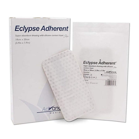 Mediusa Super Absorbent Dressing Eclypse Oval Silicone 4 X 8 Inch Sterile