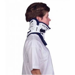 Patterson Medical Supply Rigid Cervical Collar Miami J® Preformed Adult Super Short One-Piece / Trachea Opening 1 Inch Height 10 to 20 Inch Neck Circumference