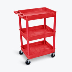 Luxor Tub Utility Cart 18 X 24 X 39.25 Inch Red 18 X 24 Inch