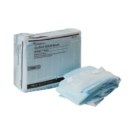 Cardinal Unisex Adult Incontinence Brief Simplicity™ Large Disposable Moderate Absorbency - M-849690-3504 - Bag of 18