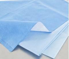 O&M Halyard Inc QUICK CHECK* H100 Sterilization Wrap White / Blue 48 X 48 Inch 2-Ply SMS Polypropylene