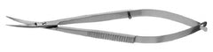 V. Mueller Iris Scissors V. Mueller® 4-1/2 Inch Length Surgical Grade Stainless Steel NonSterile Thumb Handle with Spring Curved Sharp Tip / Sharp Tip - M-850189-4851 - Each