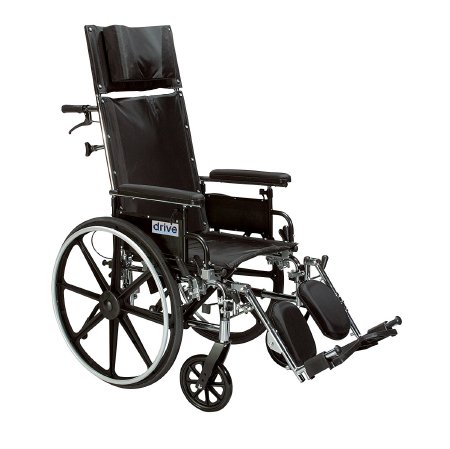 Drive Medical Lightweight Wheelchair drive™ Viper Plus GT Dual Axle Desk Length Arm Flip Back / Removable Padded Arm Style Black Upholstery 20 Inch Seat Width 300 lbs. Weight Capacity