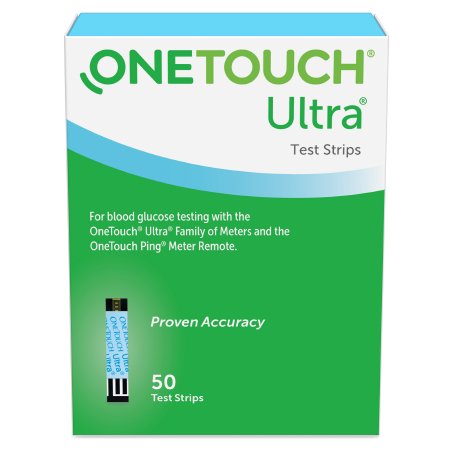 LifeScan Blood Glucose Test Strips OneTouch® Ultra® Blue 50 Strips per Box For OneTouch® Ultra® Blood Glucose Meter