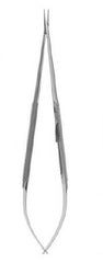 V. Mueller Micro Needle Holder Delicate Touch™ 7-1/4 Inch Length Curved Dust Teeth Jaws Round Spring Handle - M-850768-2213 - Each