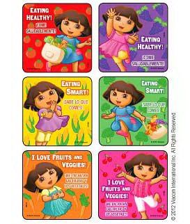 Medibadge Disney® 75 per Unit Dora - I Love Fruits and Veggies Sticker