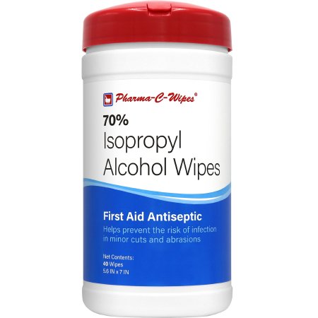 Kleen Test Products Corp Antiseptic Skin Wipe Pharma-C-Wipes® Towelette Canister