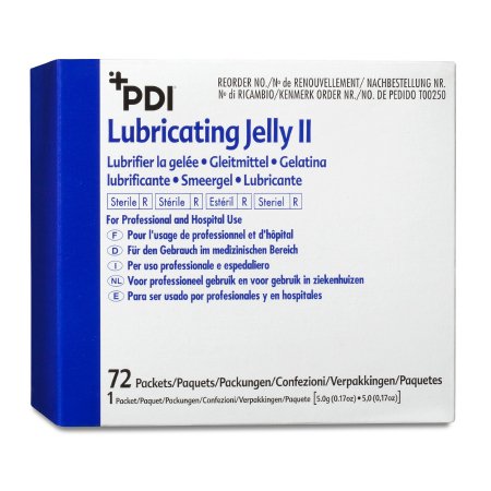 Professional Disposables Lubricating Jelly PDI® Lubricating Jelly II 5 Gram Individual Packet Sterile