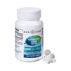 Mineral Supplement Geri-Care Magnesium Oxide 400 mg Strength Tablet 120 per Bottle