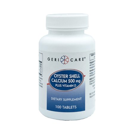 Joint Health Supplement Geri-Care Calcium / Vitamin D 500 mg - 200 IU Strength Tablet 100 per Bottle