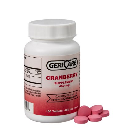 Dietary Supplement Geri-Care Cranberry Extract 450 mg Strength Tablet 100 per Bottle