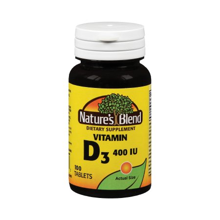 National Vitamin Company Vitamin Supplement Nature's Blend Vitamin D 400 IU Strength Tablet 100 per Bottle
