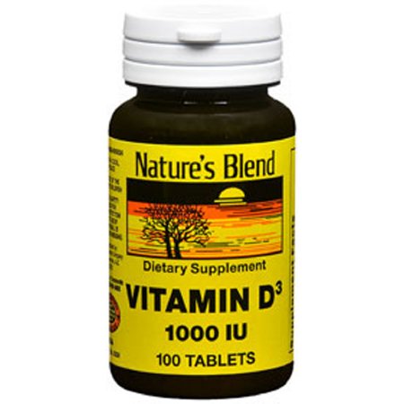 National Vitamin Company Vitamin Supplement Nature's Blend Vitamin D 2000 IU Strength Tablet 100 per Bottle