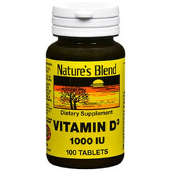 National Vitamin Company Vitamin Supplement Nature's Blend Vitamin D 2000 IU Strength Tablet 100 per Bottle