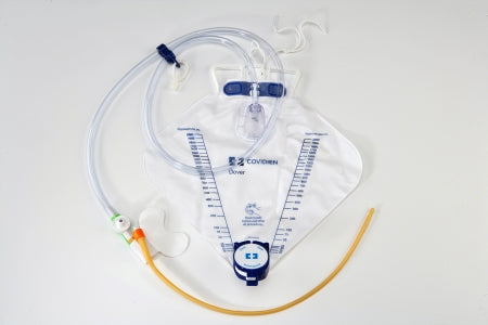 Cardinal Indwelling Catheter Tray Dover™ Foley 18 Fr. 5 cc Balloon Latex