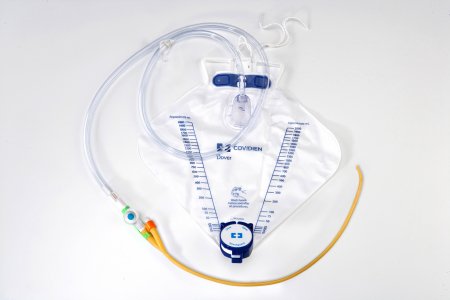 Cardinal Intermittent Catheter Tray Curity™ Ultramer™ Coude Tip 16 Fr. Without Balloon Hydrogel Coated Latex