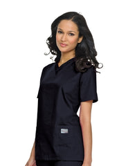 Landau Uniforms Scrub Shirt Small Navy Blue 3 Pockets Short Set-In Sleeve Female