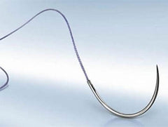 Suture with Needle Novosyn® Absorbable Coated Undyed Suture Braided Polyglycolide Size 3 - 0 70 cm Suture 1-Needle 19 mm Length 3/8 Circle Reverse Cutting Needle