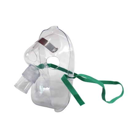 Sunset Healthcare Aerosol Mask Elongated Style Adult One Size Fits Most Adjustable Head Strap / Nose Clip