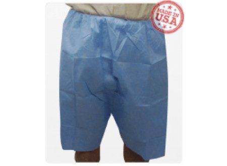 HPK Industries Exam Shorts 2 X-Large Blue SMS Adult Disposable