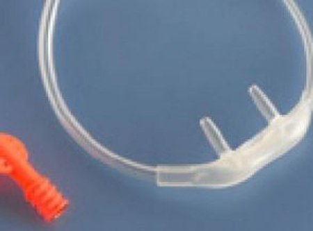 Covidien ETCO2 Nasal Sampling Cannula with O2 Delivery With Oxygen Delivery Adult Curved Prong / NonFlared Tip